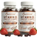 O NUTRITIONs 维生素 B 复合素 Vegan Gummys 以维生素 B12, B7为Biotin, B6, B3为Niacin, B5, B6, B8, B9为增压、能量和健康免疫系统(2包)