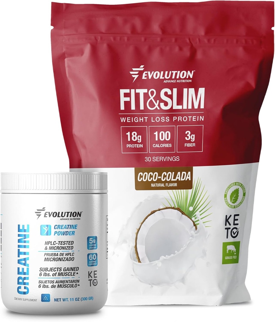 进化 进化 营养 适应和Slim Blend + Creatine 单水合物粉