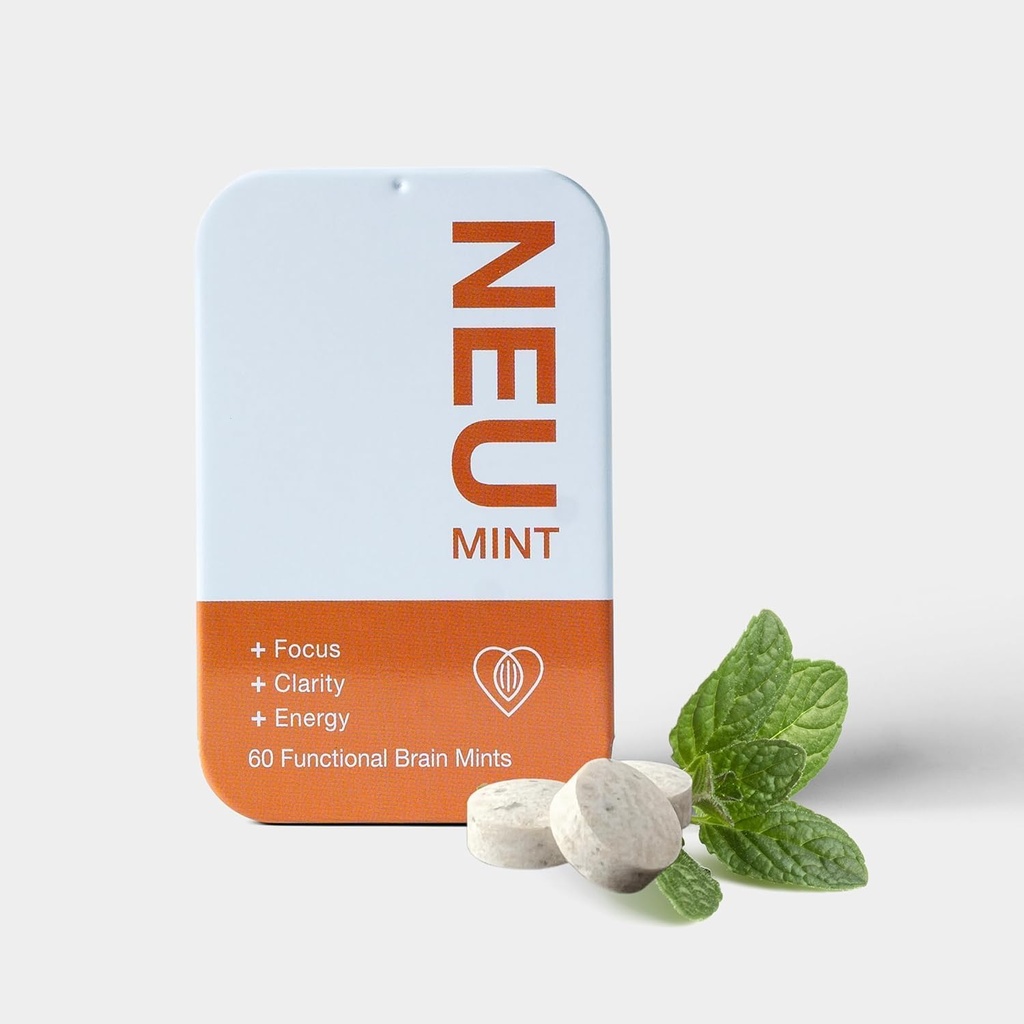 Notropic Energy & Focus Mints — 60 Pieces — Alpha GPC, Cafeine, L - Theanine, Vitamin B6 — Boosts Energy & Focus — 加拿大制造