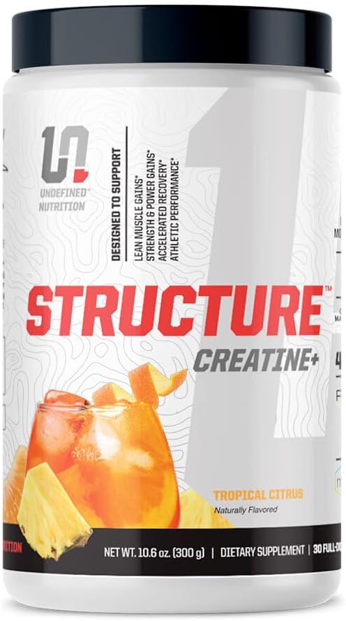 未定义营养结构 Creatine+ 作者:Brian Shaw(30 services) – Micronized Creatine Monohydrate + Magnesium Creatine Chelate & HMB 和 PEAK ATP-Strength, Power, Recovery (10.6oz, 热带柑橘)