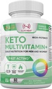 Keto Multivitamin for Women and Men - 35 Potent,纯原料 - 维生素C,维生素D,维生素A,维生素E和用于免疫支持的锌 - 非转基因生物,无糖,无糖,全部天然 - 30天