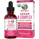 玛丽·鲁斯有机体 维生素 B 复合体 维生素 B 复合体 生物素 B 12  Ni Niacin | Folate |  Meta 代谢支持 | Vegan | USDA 有机体 | 非GMO | Gluten Free | 2个月供应