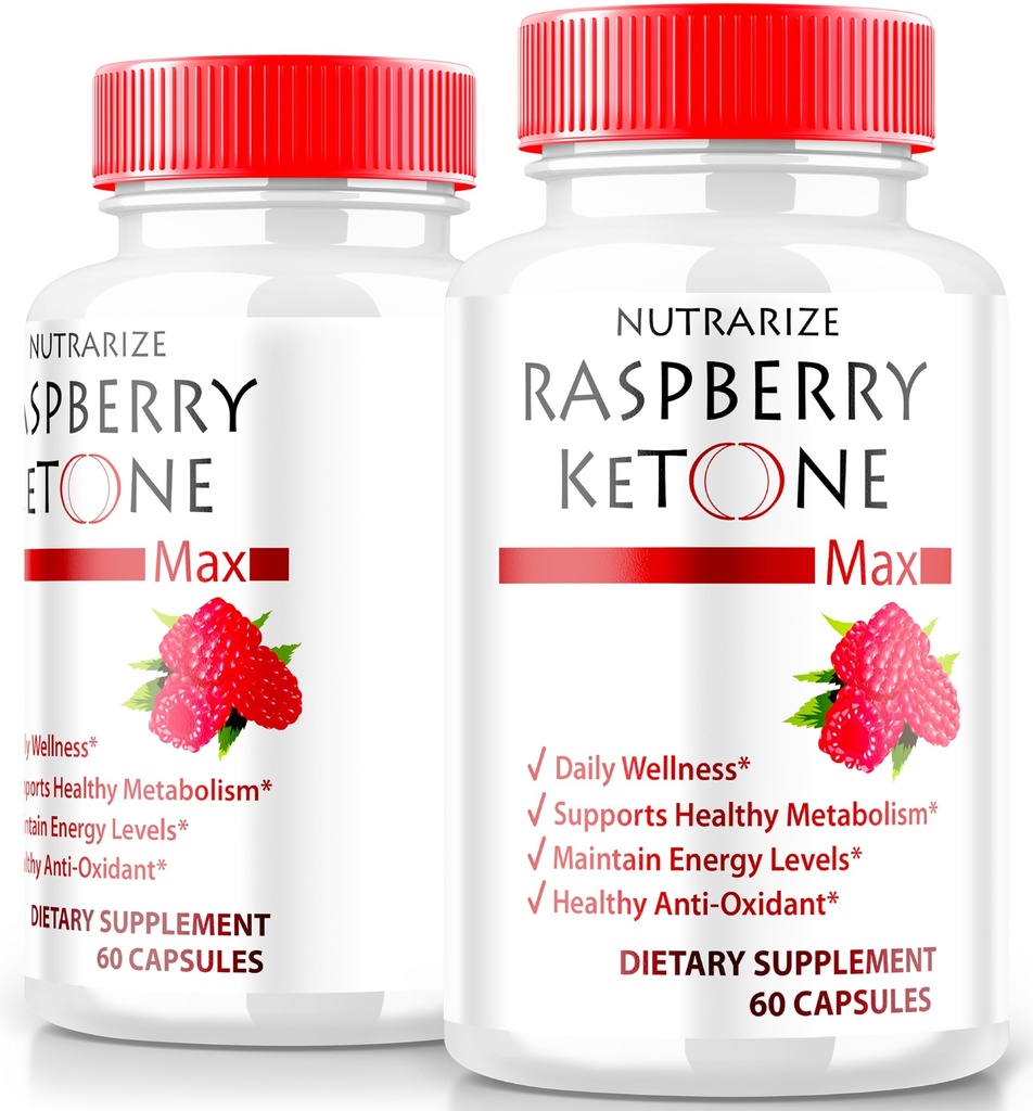 (2 Pack) Raspberry Ketone Capsules, 官方 Raspberry Ketone for Wight Loss, 全自然 Keto 公式解锁你的身体和健身目标, RaspberryKetone 1200MG 补编,评论(120 Capsules).