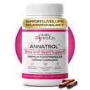 Annatrol Bone & Heart Health Support, Premium Annatto Tocotrienols & Geranylgeraniol (GG) 维生素E 复合体,支持健康胆固醇,血糖平衡,抗炎和活体功能