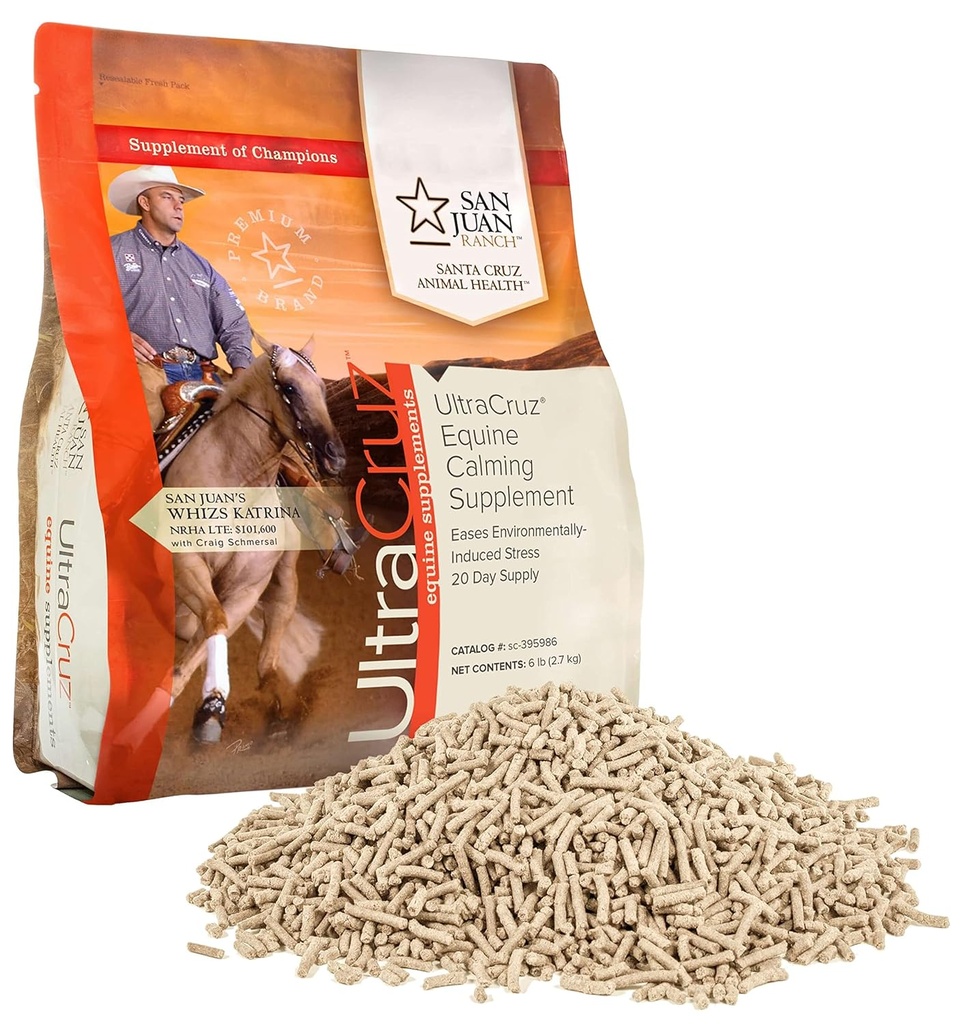 UltraCruz - sc-395986 Equine Calming Supplement for Horse, 6 lb, Pellet (20日供应) 互联网档案馆的存檔,存档日期2014-09-02.