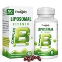 Liposomal B 复合体,用于高吸附B 维生素,配有Choline Inositol 维生素B1, B2, B3, B5, B6, Biotin, Folate, 甲基化 B12-Immune, 能量,脑心支持 90软胶
