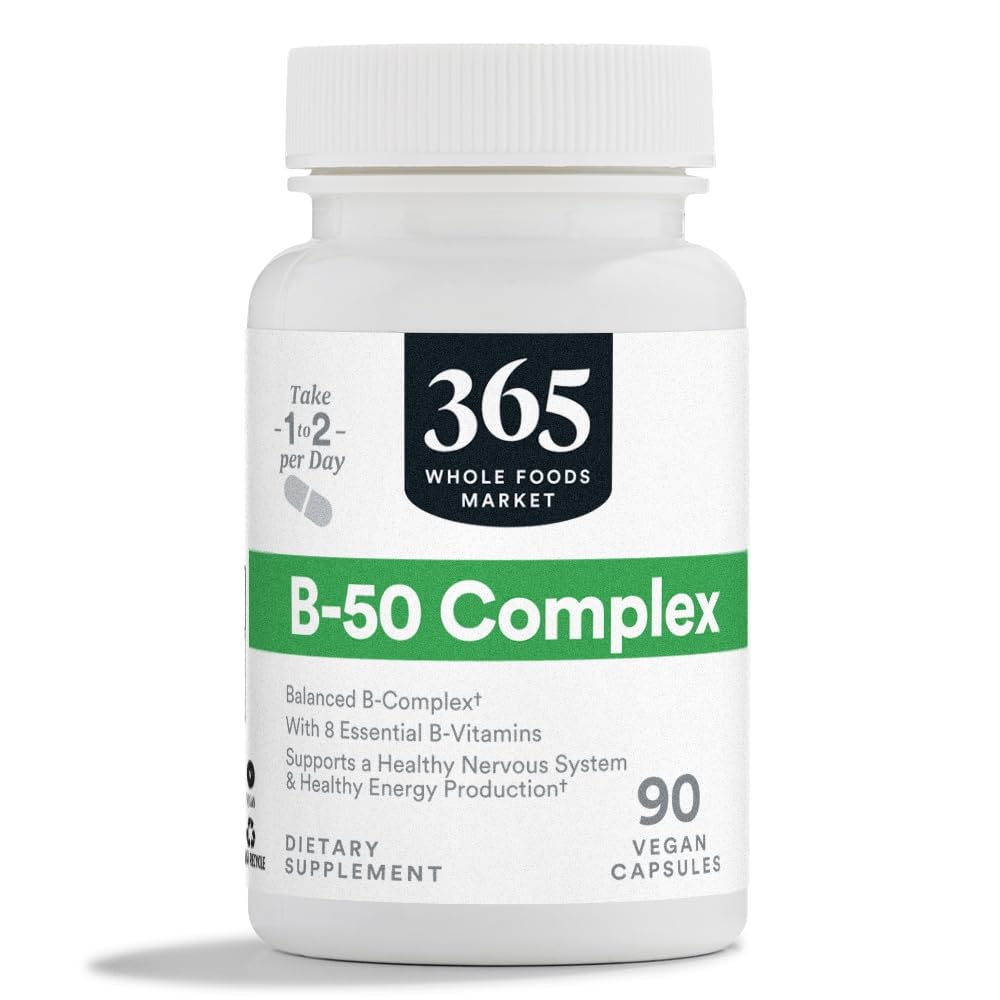 365 由全食品市场,维生素B-50 Complex, Vegan, 90 Capsules