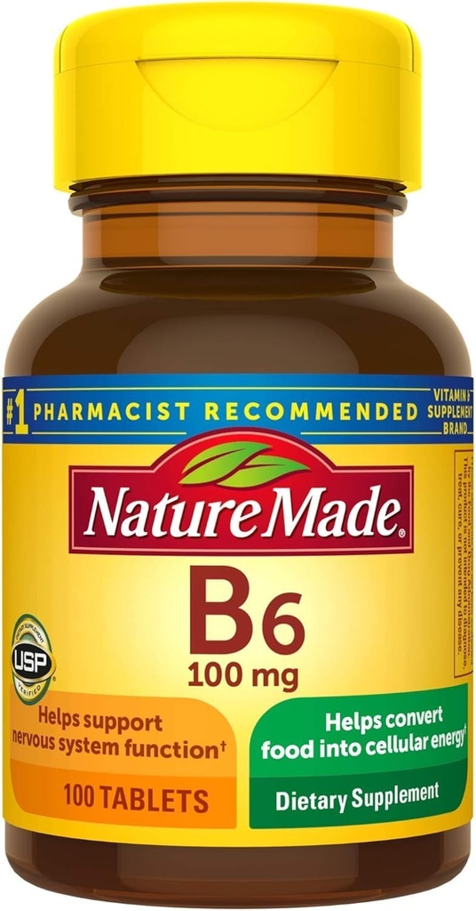 天然制维生素B-6 100毫克