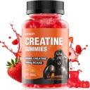 HOOLO Creatine Gummys 5000mg Creatine Monohydrate, 1000mg BCAAs / service – Chewable Vegan 无糖 Gummys,草莓香草(1个月供应量)
