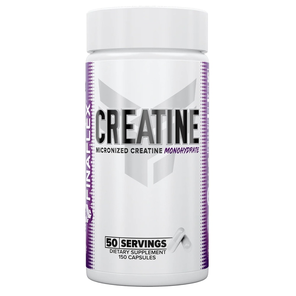 FINAFLEX 纯CREATINE - 150 Capsules - 提高肌肉强度,体积和性能 - 100%纯度,微晶单水合物 - NSF认证 - 50种服务