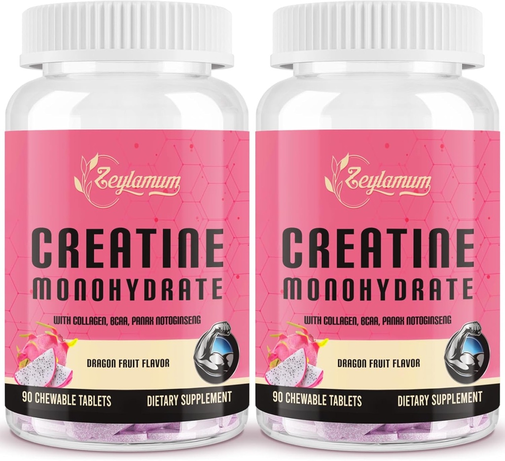 含水解凝胶、BCAA 3G Creatine Chews for Women Booty Gai, Lean Muscles, Recover & Energy, Vegan, 糖无凝胶,粉末替代品,60种服务