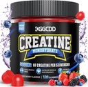 Creatine Monohydrate Gummys Sugar Free, 5g Creatine Monohydrate 每服肌肉最大强度, 能量聚焦耐力, 克蕾塔特补充 女性男性 120 Count混合莓
