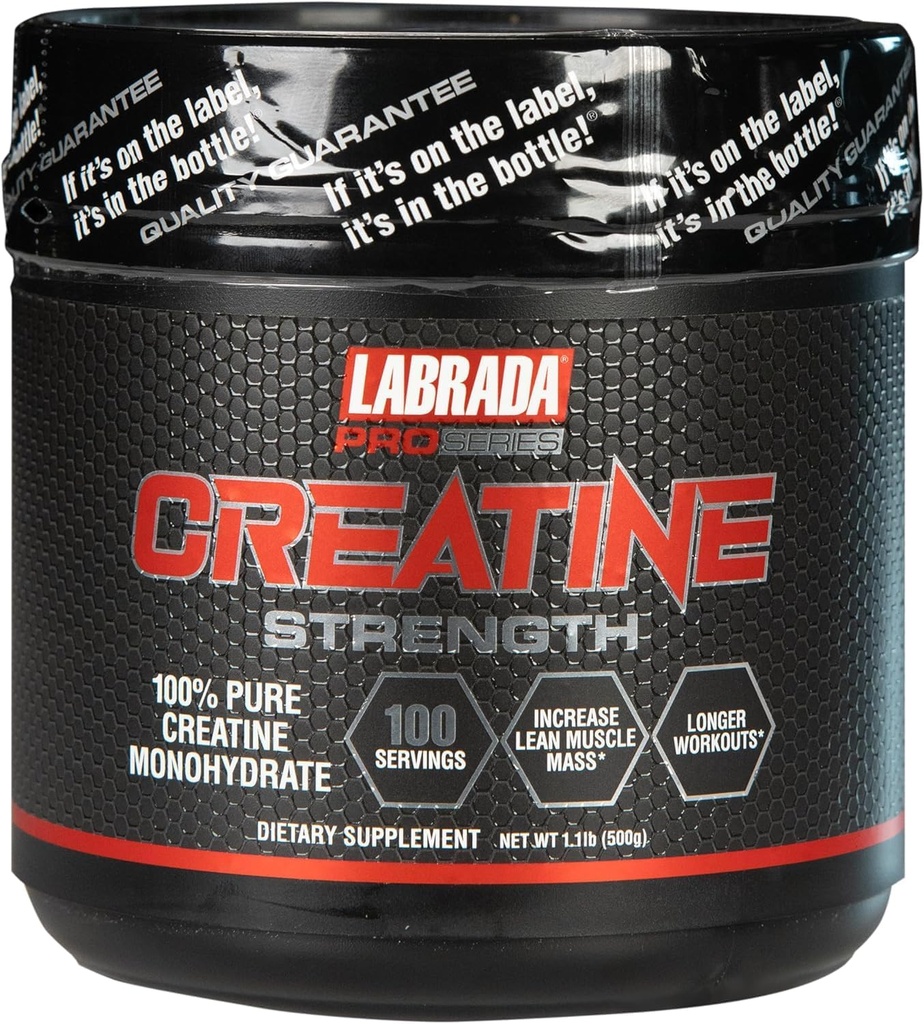 Labrada Pro 系列 Creatine 力量,100个服务对象,500格拉姆