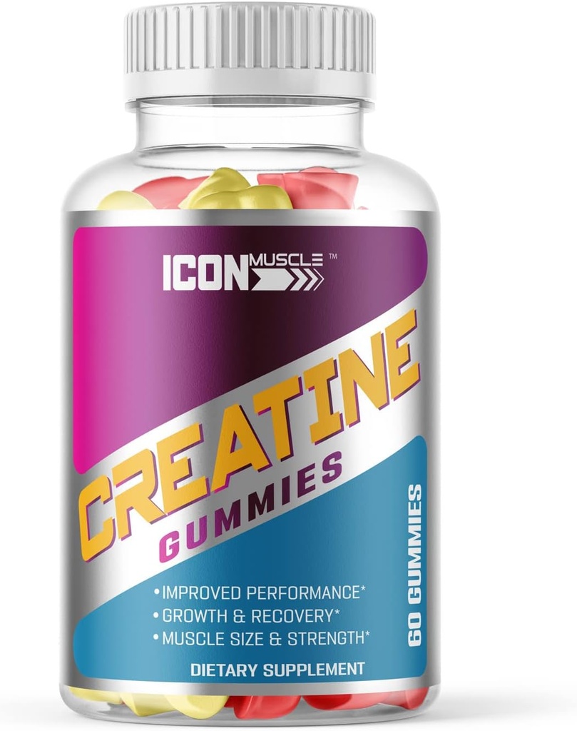 Creatine Gummys – Creatine 单水合物 – 肌肉生长和力量 – 工作恢复 – 天然火焰