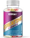 Creatine Gummys – Creatine 单水合物 – 肌肉生长和力量 – 工作恢复 – 天然火焰