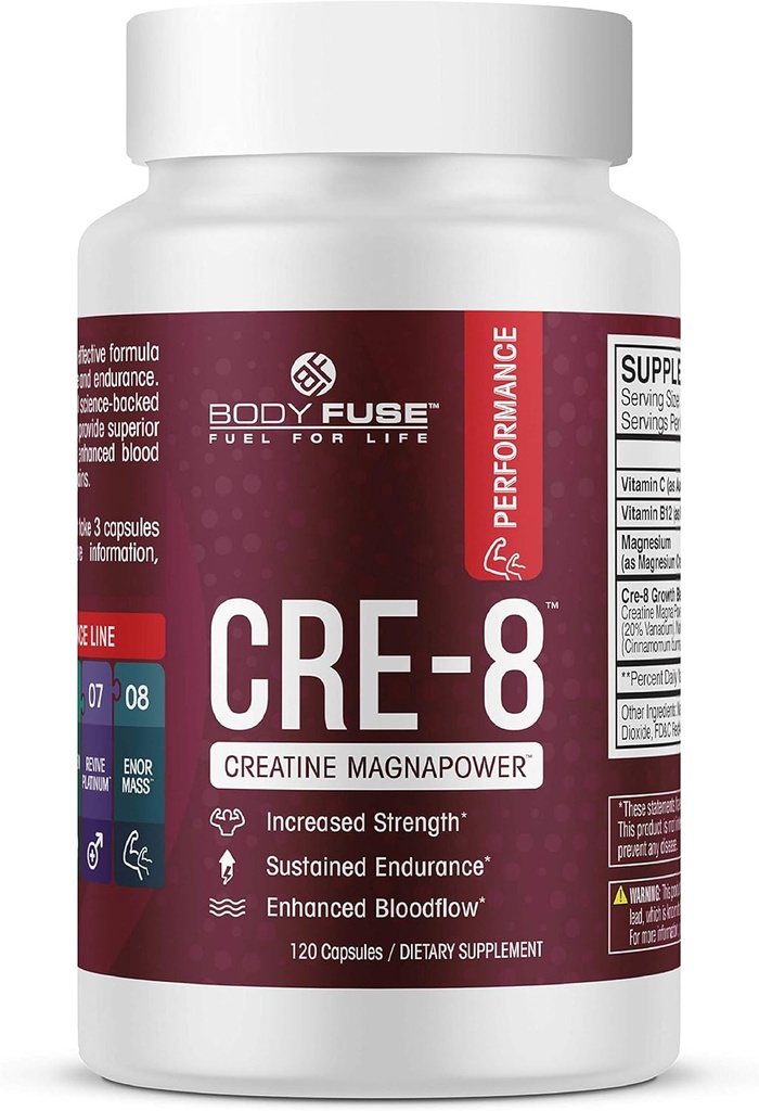 CRE-8 Creatine = 力量、耐力和减少恢复时间 = 服务