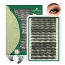 拉什集群 280Pcs 眼角星团 关键YOOD 60D Curl 9-18MIX 星团 Lashes Thick Super Soft Wispy DIY 眼角星团在家中的扩展(60D-D,9-18MIX)