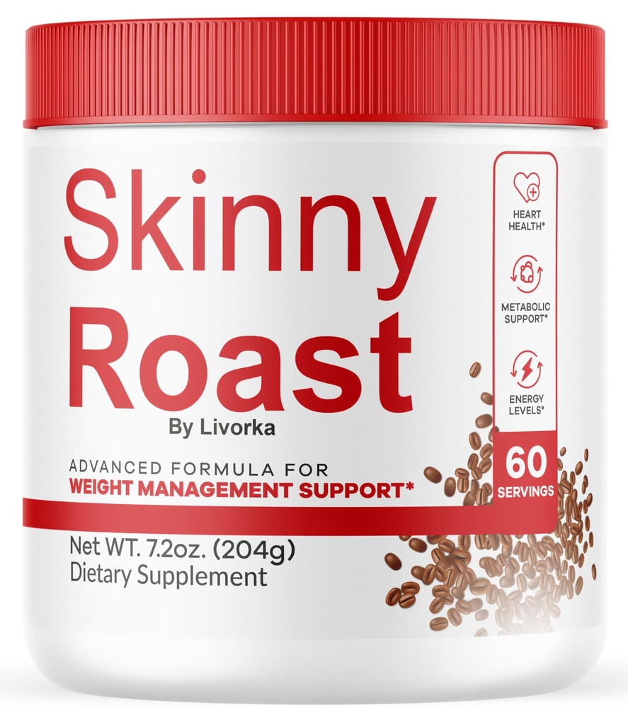 Skinny Roast - Skinny Roast Coffee Advanced Formula, Official SkinnyRoast Organic Powder, Supplement Support Healthy Lifestyle - Premium Natural Formula, 60 Servings for 1 Month