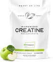 肌肉酵母汁 - 微量化Creatine 单水合物 粉末 | Premium Pre-Workout 或 Premium Pre-Workout | Flavored Creatine for Women and Men | Easy to Mix, Gluten-Free, Safe and Prure (绿色苹果,250g)