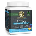 Sunwarrior Pre Workingout Powder Energy Drink Vegan 植物辅助泵、水合水、焦点、耐力、和强力构建器 Blue Raspberry Pineapple Flavored 30 serving Prework