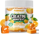Creatine Monohydrate Chews Complex 6400mg for Men and Women - Advanced Formulated W/L-Taurine + Vitamin B12,无糖厨师补充,60 橙色软壳