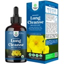 Organic Mullein Drops for Lungs - Herbal Lung Detox & Cleanse with Marshmallow Root Extract & Plantain Leaf for Respiratory Lung Health - Mullein Leaf Tincture Drops for Breathing Support - 4 Fl Oz