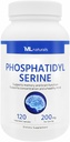 ML Naturals Phosphatidyl Serine 200 mg(标准) 120 蔬菜胶囊. 支持内存和大脑函数, 非 GMO, NSF 认证 & cGMP- Compliant