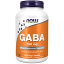 现在食品补充品,GABA(伽玛-阿米诺丁酸)750mg,神经递质支持*,200 Veg Capsules