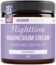 Magnum Solace Magnesium Lotion – Nighttime Magnesium Cream – Apply to Legs, Arms or Chest - Topical Magnesium Chloride – USA Made and Safe for Kids (Lavender)