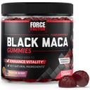 Force Factor Black Maca Gummies for Men & Women, Boost Energy, Strength, Drive & Vitality, BioPerine & Selenium for Superior Absorption, Peruvian Black Maca Root Extract, Passion Berry, 60 Gummies