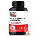 Force Factor Magnesium + L-Theanine, Magnesium Bisglycinate Supplement to Support Bones, Muscles, Nerves, Relaxation, and Mood, Vegan, No Gelatin, Non-GMO, 120 Vegetable Capsules