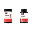 Force Factor Creatine Powder 60 Servings and Caffeine Tablets 100 Tablets - Creatine for Muscle Gain and Caffeine for Energy
