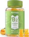无糖维生素B2 Gummys- Riboflavin 400mg 200mg 配有镁,成人和孩子可达10 CoQ10, Vegan, 60 Counter
