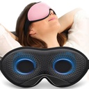 MABAO Weighted Sleep Mask, 100% Blackout Blindfold for Sleeping, Pink