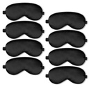 BBTO 8 Pcs Silk Sleep Eye Mask Covers for Sleeping with Adjustable Strap