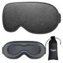 Sleep Mask for Men Women - 100% Blackout Eye Masks for Sleep, Zero Pressure 3D Sleeping Mask, Adjustable Light Blocking Eye Cover Blindfold for Travel, Nap, Night Work, Office - Gray