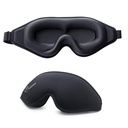 Sleep Eye Mask for Women Men, Soft and Comfortable Night Eye Mask for Sleeping, 3D Blockout Eye Cover for Travel, Blindfold with Adjustable Strap (Black)