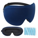 LYSIAN 3D Blackout Sleep Mask for Side Sleepers, 5 Pairs Ear Plugs, Blue