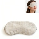 100% Pure Linen Sleep Mask Blackout Eye Mask for Sleeping, Eye Cover with Adjustable Strap - Organic Cotton Core Linen Eyes Mask Breathable for Travel - Gift for Women Men (raw Hemp Color)
