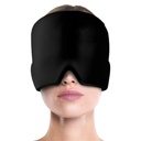Men Women Sleep Eye Mask Cooling Head Wrap for Sleeping, Micro Weighted Eyeshade Elastic Blackout Eye Cover Reusable Eye Blindfold Travel Eyeshade with Cooling/Heated Gel Pad