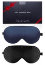 BeeVines 100% Mulberry Silk Sleep Mask, Blackout Eye Masks(Black & Blue)