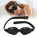Silicone Dry Eye Sleep Mask, Hydrating Moisture Chamber Glasses for Dry EyesRelief & Style Comfort, Silicone Soft Reusable Eye Mask, Adjustable Strap Goggles for Sleeping & Travel Meditation (Black)