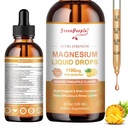GREENPEOPLE Magnesium Glycinate Liquid Drop - 17-in-1 4Fl. Oz Triple Magnesium Complex Supplement with Glycinate 400mg & Citrate 500mg Taurate/L-Theanine for Calm Mood/Muscle/Sleep,Pineapple Flavor