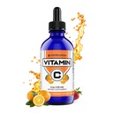 Liquid Vitamin C - 4oz - 120 Servings - Organic, Non-GMO - Adults and Kids - 99% Pure Ascorbic Acid - VIT C Drops - Bioactive Vitamin C Liquid - Immune Support, Skin Health, Antioxidants