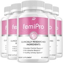 FemiPro Supplement - Probiotic Femi Pro Pills, FemiPro 24 Hour Support Microbiome Probiotic Urinary Control Health, Femie Pro Reviews (5 Pack - 300 Capsules)
