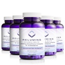 Relumins L-Glutathione Complex 1650mg - Antioxidant Support with Alpha Lipoic Acid, NAC, L-Methionine & Vitamin E for Skin, for a Summer Glow Skin - 90 Vegetarian Capsules x 5 Bottles
