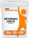 BulkSupplements.com Nattokinase 2000 FU Powder - Sourced from Natto Extract, Nattokinase Supplement - 100mg of Natto Powder per Serving, 250g (8.8 oz) (Pack of 1)